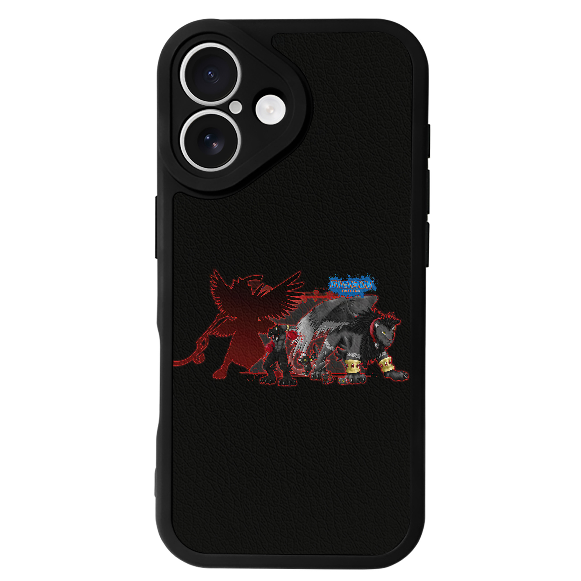 （画像用） Digimon デジタルモンスター/デジモン 【iPhone 16シリーズ対応】シリコンスマホケース（レザー調） 材質：シリコン